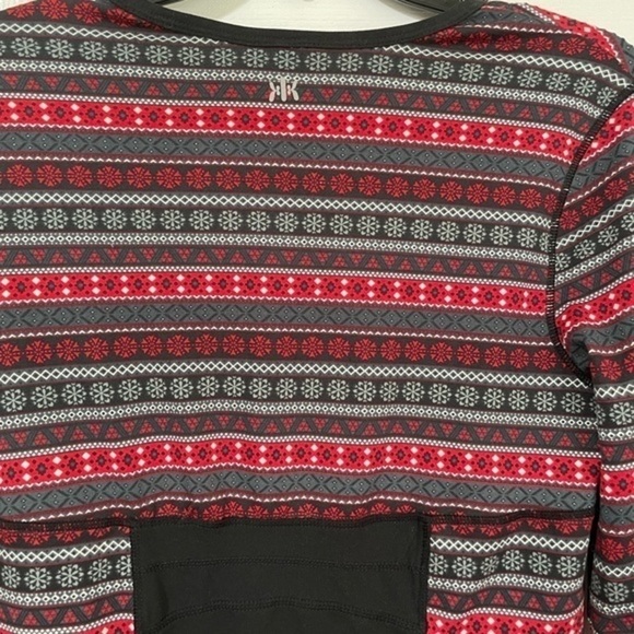 Kyodon Snowflake Winter Fair Isle Long Sleeve Athletic Shirt Xs‎  Thumbholes - Picture 5 of 8